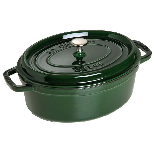 STAUB | LA COCOTTE - kokotka - Ø 230 mm - litina - bazalkově zelená