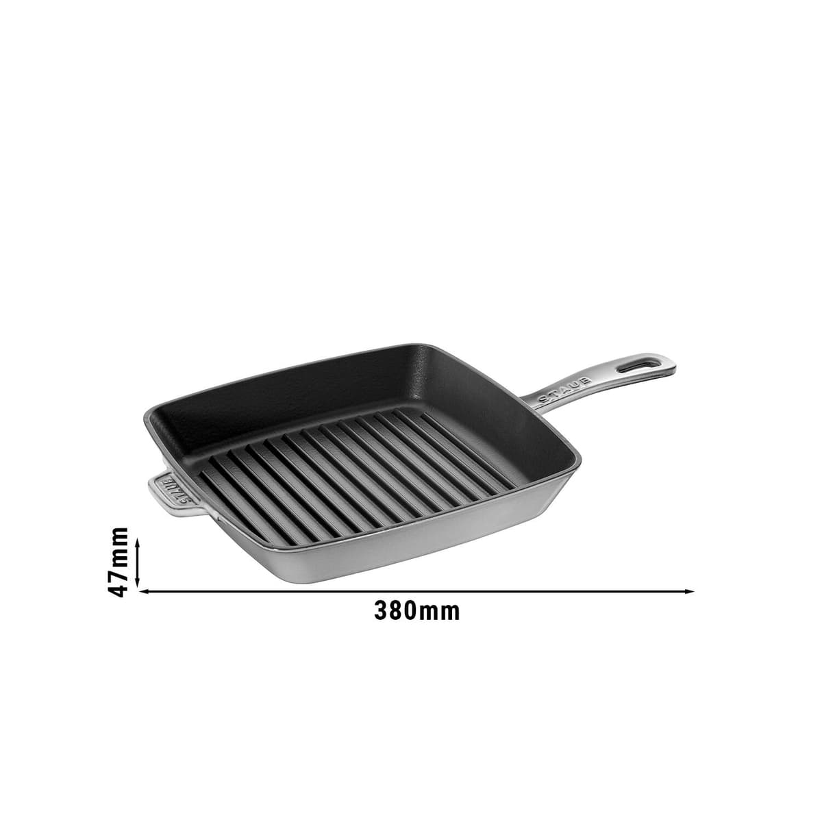 STAUB | GRILL PANS - Americký grill - 260x260mm - litina - grafitově šedý