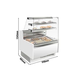 Kuchentheke - 990mm - mit LED-Beleuchtung & 2 Ablagen