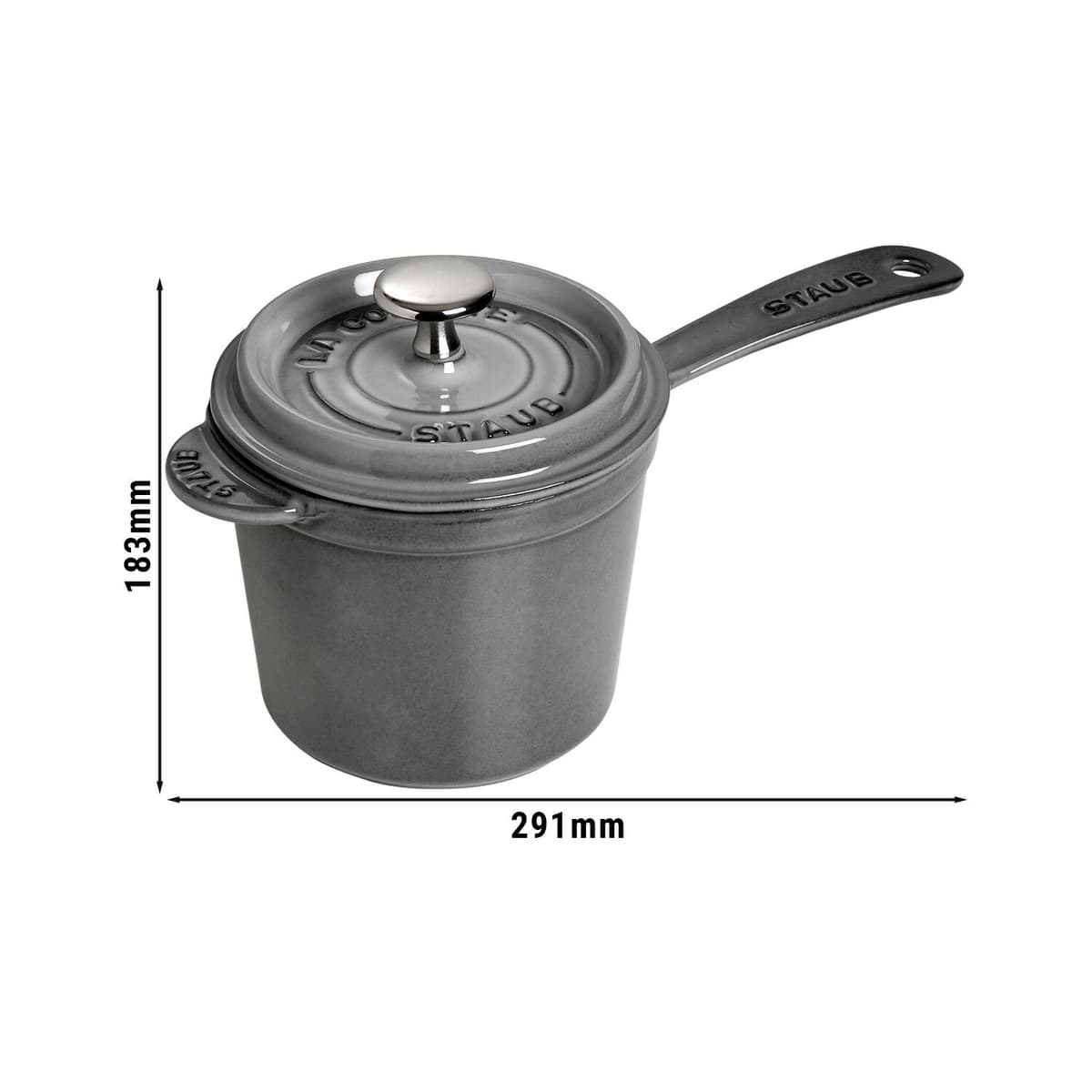 STAUB | SPECIALITY - Hrnec s dlouhou rukojetí - Ø 180 mm - litina - grafitově šedý