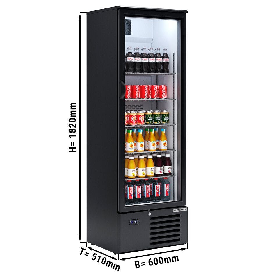Barová lednice na nápoje 280L - černá