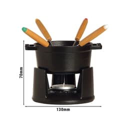 STAUB | SPECIALITIES - Mini Fondue set - Ø 100 mm - černý