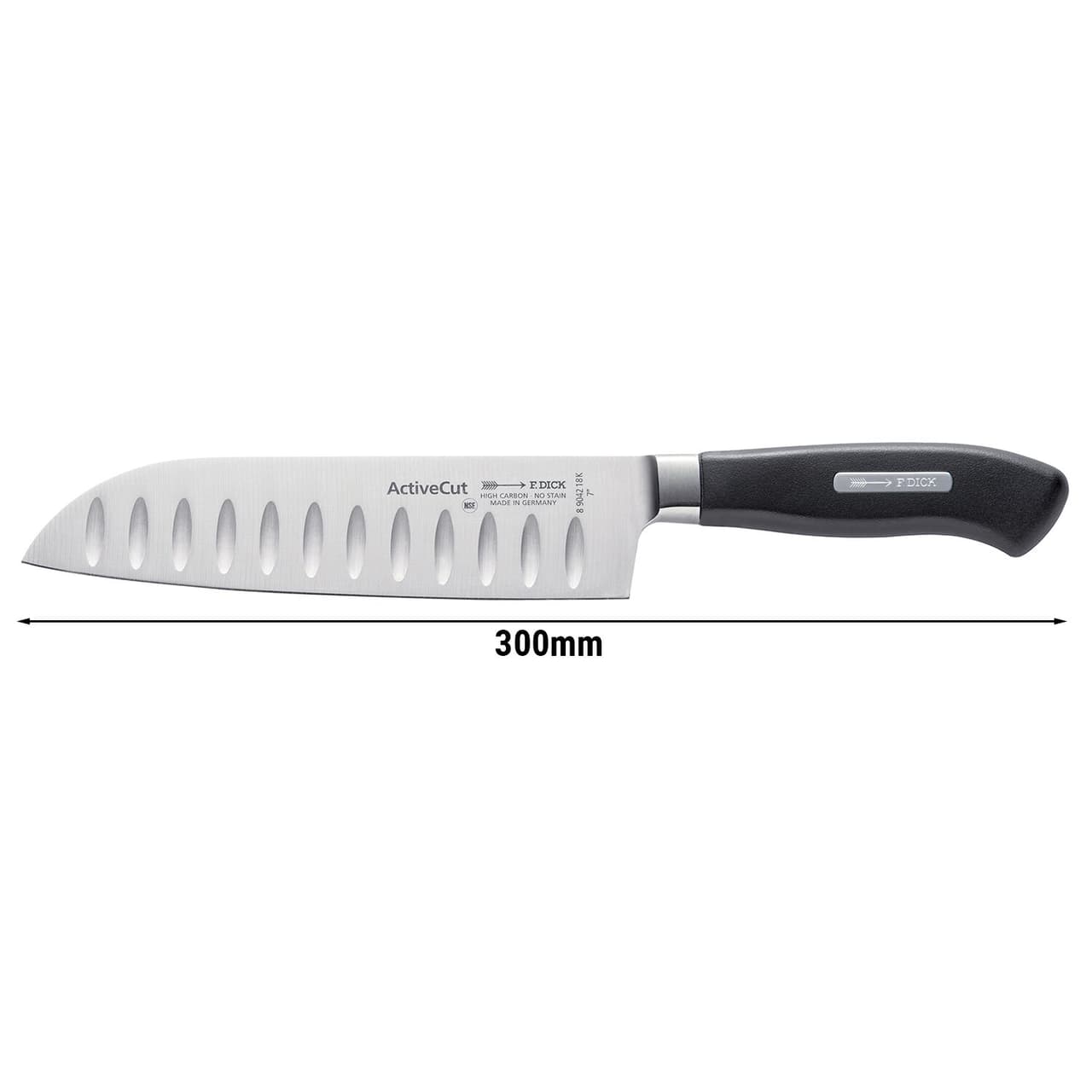 F. DICK | ActiveCut - Santoku - mit Kullenschliff - Klinge: 180mm