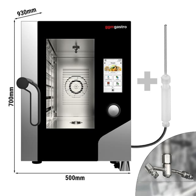 Kombidämpfer KOMPAKT - Touch - 6x GN 1/1 - mit Waschsystem & Temperaturfühler