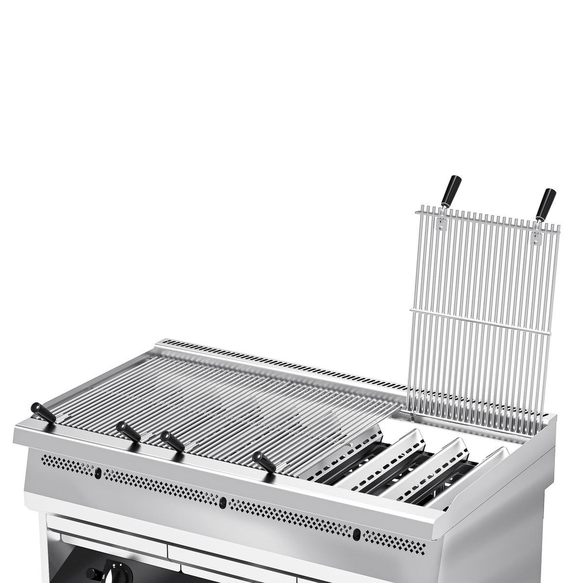 Gas water barbecue - 1.2 m - with frying plate	