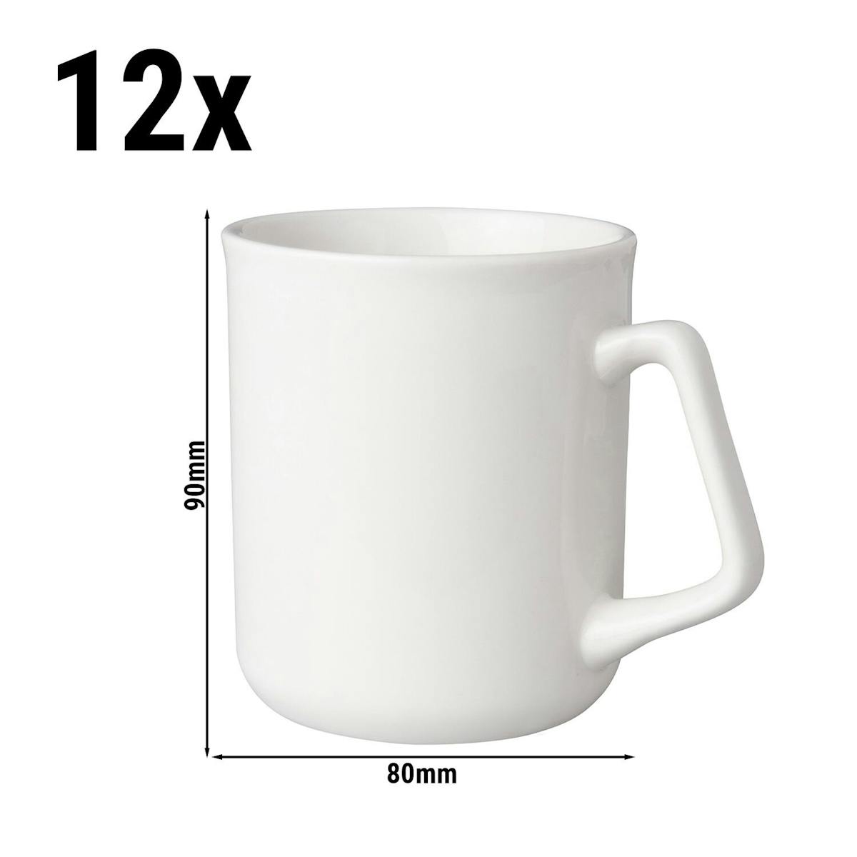 (12 Kusů) BUDGETLINE - Šálek na kávu Mammoet - 250ml - bílý