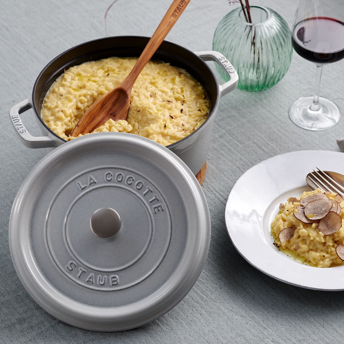 STAUB | LA COCOTTE - kokotka - Ø 200 mm - litina - bílý lanýž