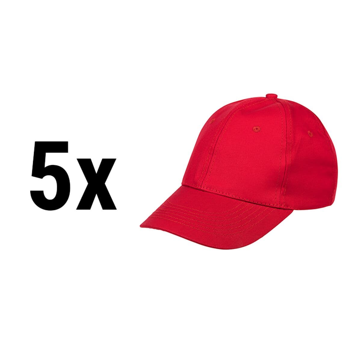 (5 pieces) Karlowsky Basecap Action - Red