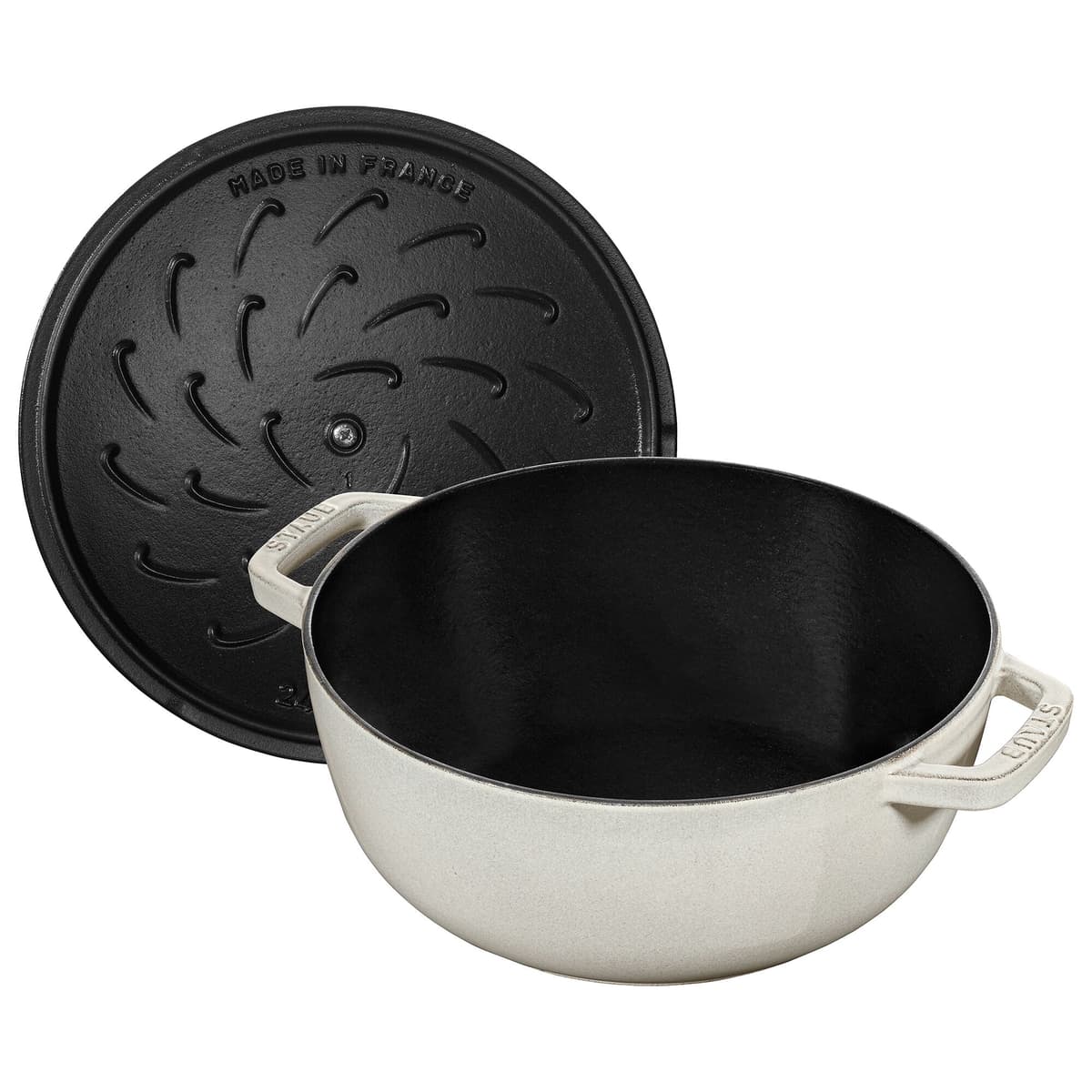 STAUB | LA COCOTTE - La Marmite - Ø 240 mm - litina - bílý lanýž