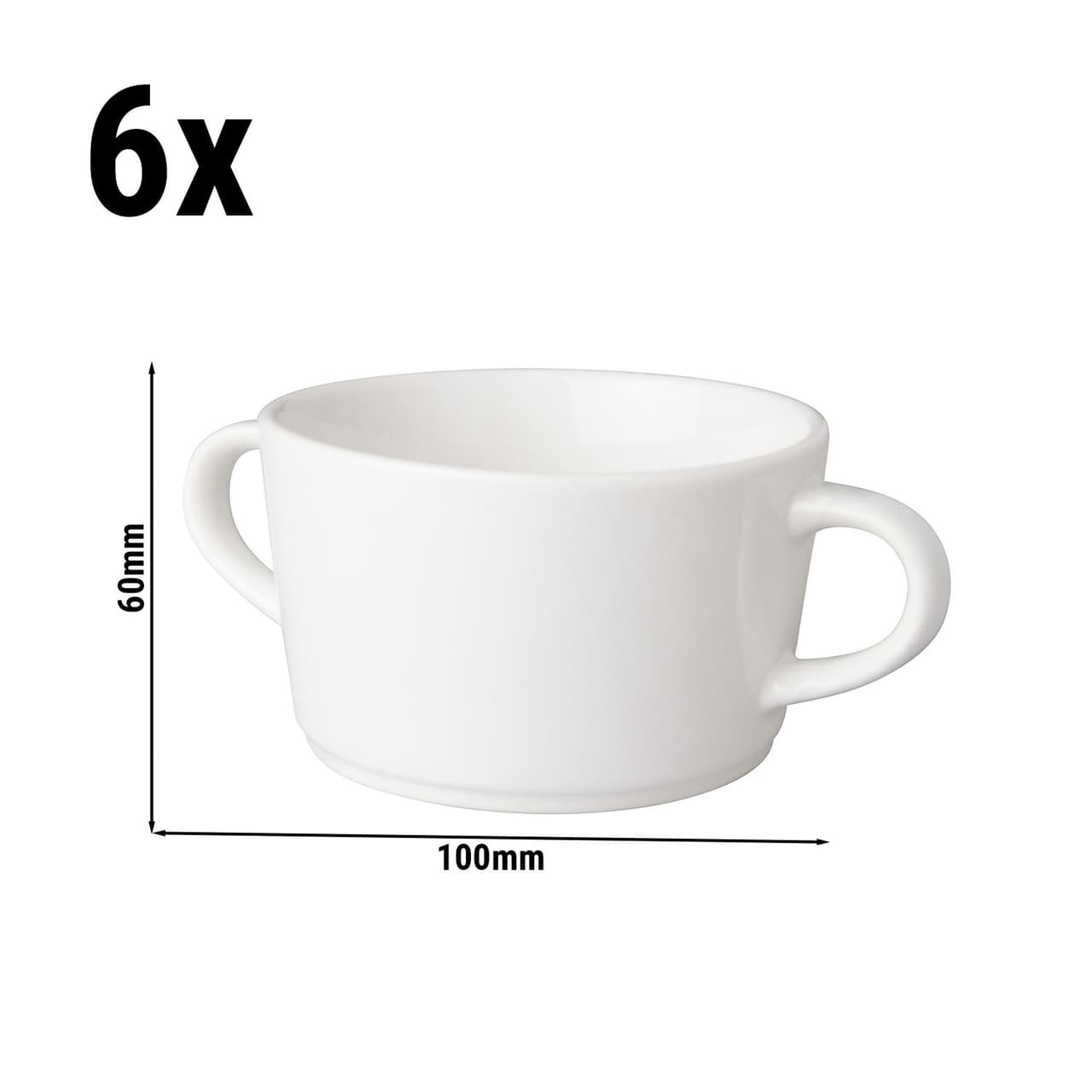 (6 piece) BUDGETLINE - Soup cup Mammoet Neo - 30 cl - White