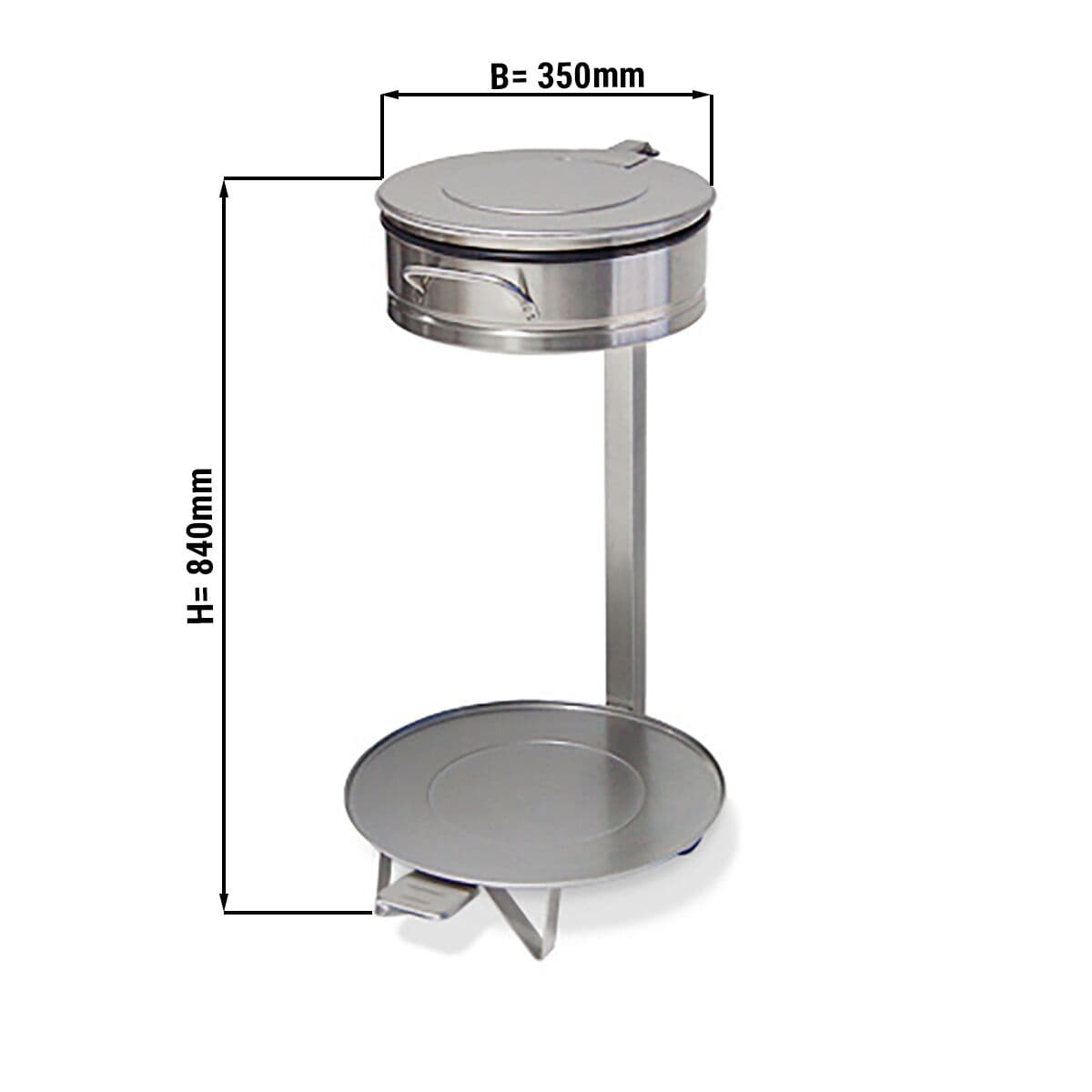 Držák na odpadkové koše - Ø 35 cm - s nožním pedálem