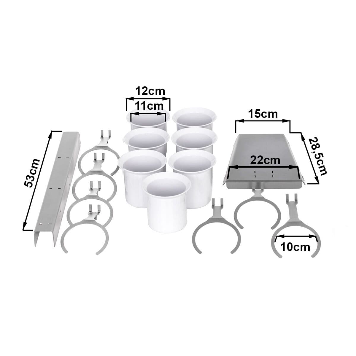 Cutlery tray - with 7 shelves