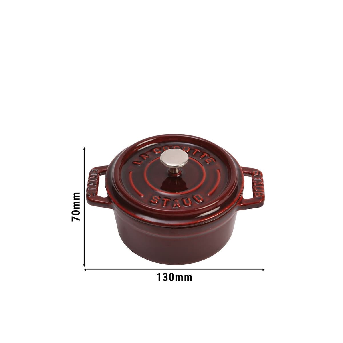 STAUB | LA COCOTTE - mini kokotka - Ø 100 mm - litina - grenadinově červená