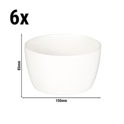 (6 Kusů) LUX - Mísa Maastricht - 150ml - Ø 150mm - slonovina