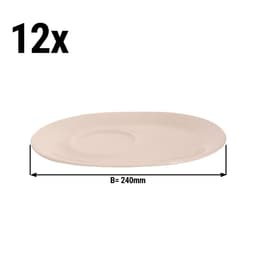 (12 pieces) LUX - Saucer oval Maastricht - 24 x 18 cm - Ivory