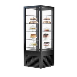 Panoramic display case - 440 Litres- 670mm -  5 shelves - Black