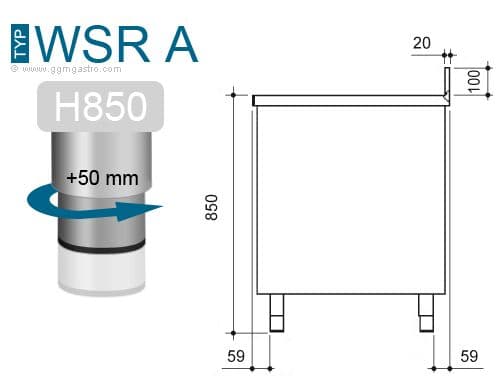 Ohřevná skříň PREMIUM - 1200x600mm - s obkladovým panelem