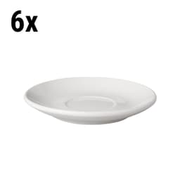 (6 pieces) BUDGETLINE - Saucer Mammoet - Ø 14 cm - White