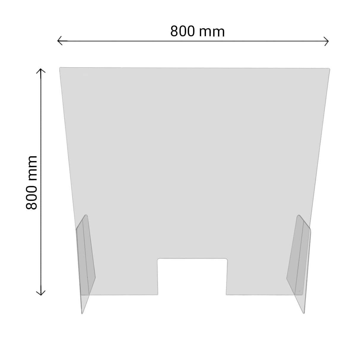 Hygienická ochrana proti kýchání / virům - 80 x 80 cm - s výřezem