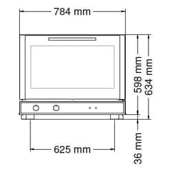 Pekárenská elektrická horkovzdušná trouba KOMPAKT - digitální - 4 plechy EN 60 x 40 nebo GN 1/1