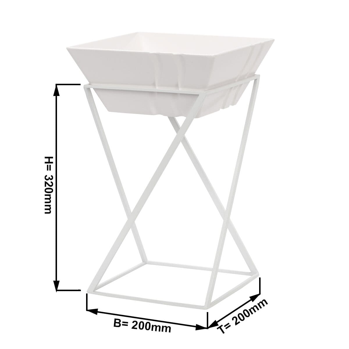 Etagerie / buffet stand - incl. 1 melamine bowl - angular