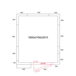 Mrazicí box - 1,8 x 2,1 m - výška: 2,01 m - 5,13 m³