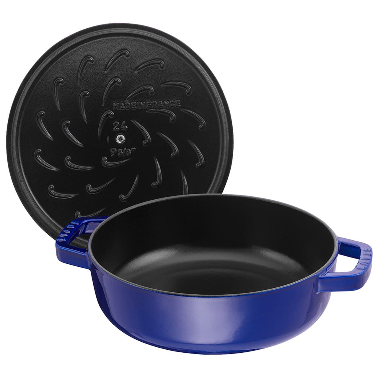 STAUB | BRAISERS - Pečicí hrnec s kapkovitou strukturou Chistera - 280 mm - litina - tmavě modrý