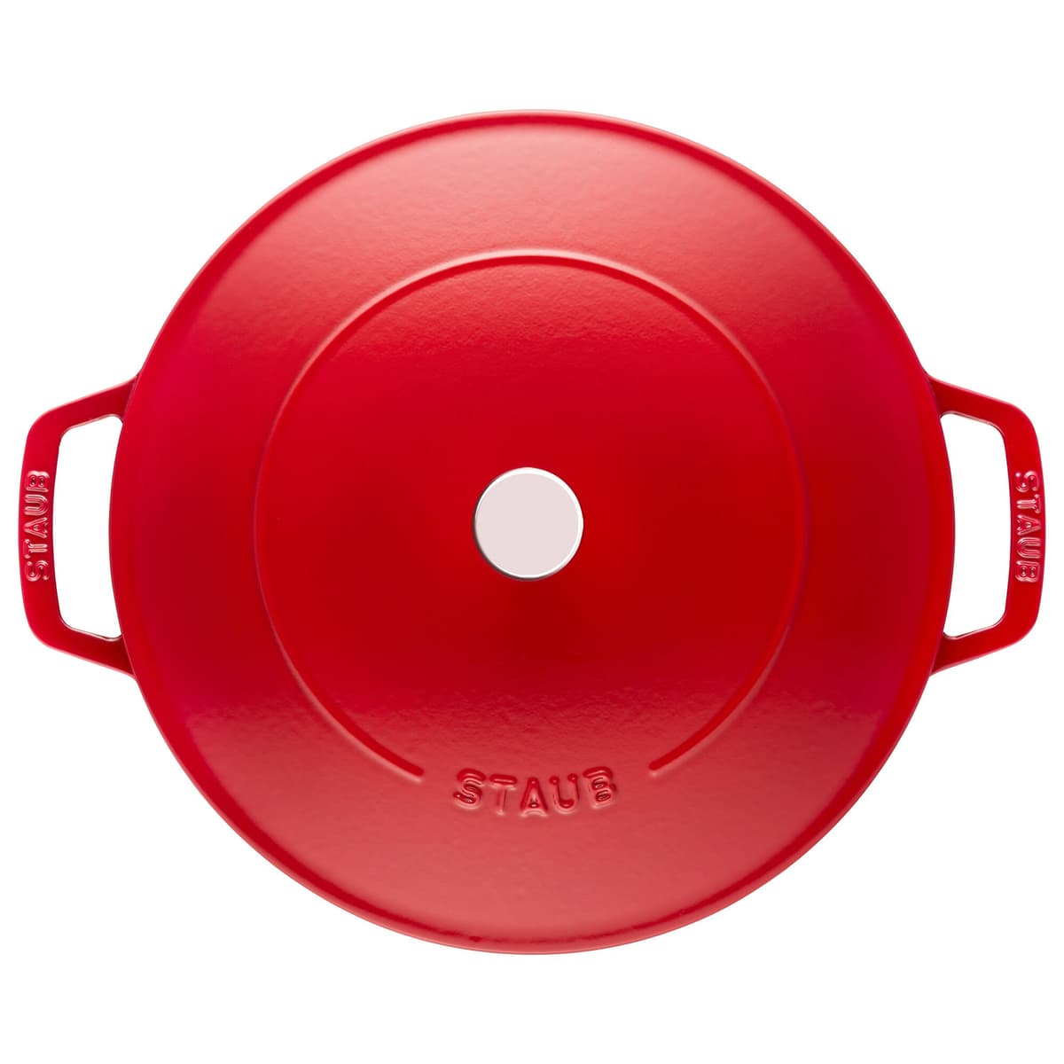 STAUB | BRAISERS - Pečicí hrnec s kapkovitou strukturou Chistera - 280 mm - litina - třešňově červený