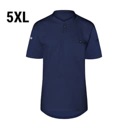 (6 pieces) Karlowsky - Short Sleeve Men's Work Shirt Performance - Navy - Size: 5XL