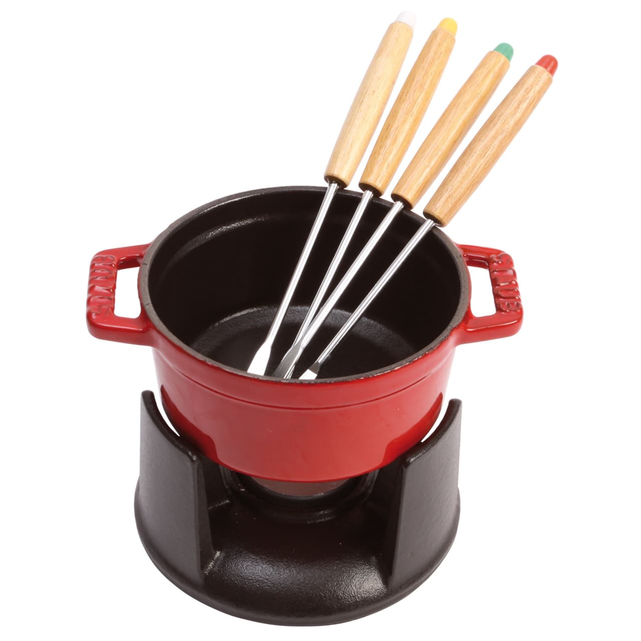 STAUB | SPECIALITIES - Mini Fondue sada - Ø 100 mm - třešňově červená