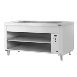 Bufetový pult KOPENHAGEN - 1560mm - s Bain Marie - pro 4x GN 1/1 - nerezová ocel