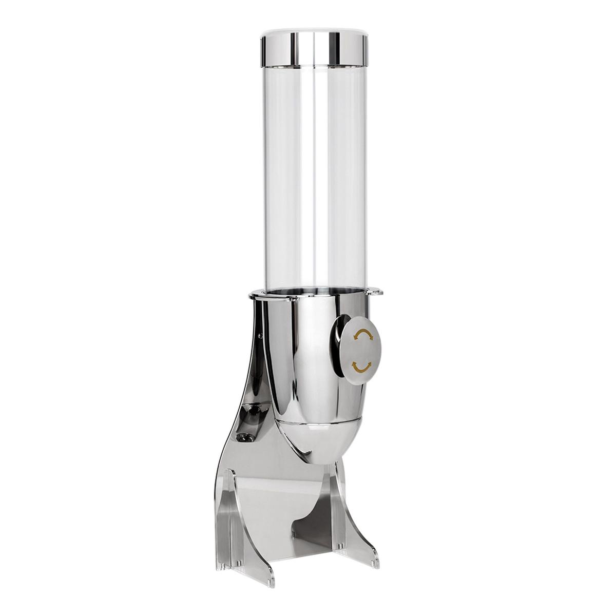 Muesli & cornflakes dispenser - - Ø 115mm - chrome- revolving dispenser