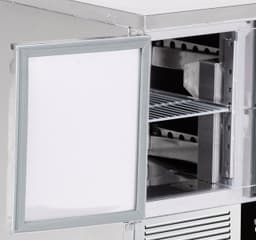 PREMIUM refrigerated counter - 900x700mm - 1 door & 2 drawers