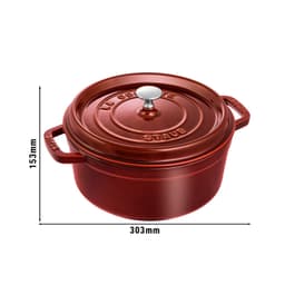 STAUB | LA COCOTTE - Cocotte - Ø 240mm - Gusseisen - Grenadine-Rot