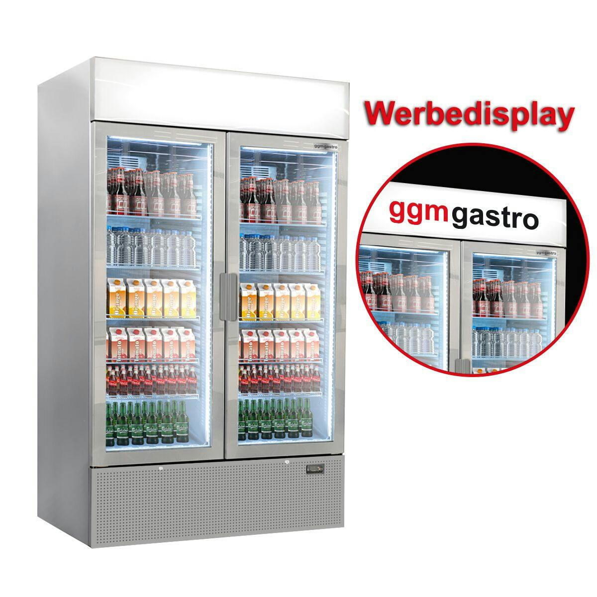 Beverage refrigerator - 1048 litres - frameless design - with advertising display