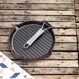 STAUB | GRILL PANS - Grilovací pánev s výlevkou - Ø 280 mm - litina - černá