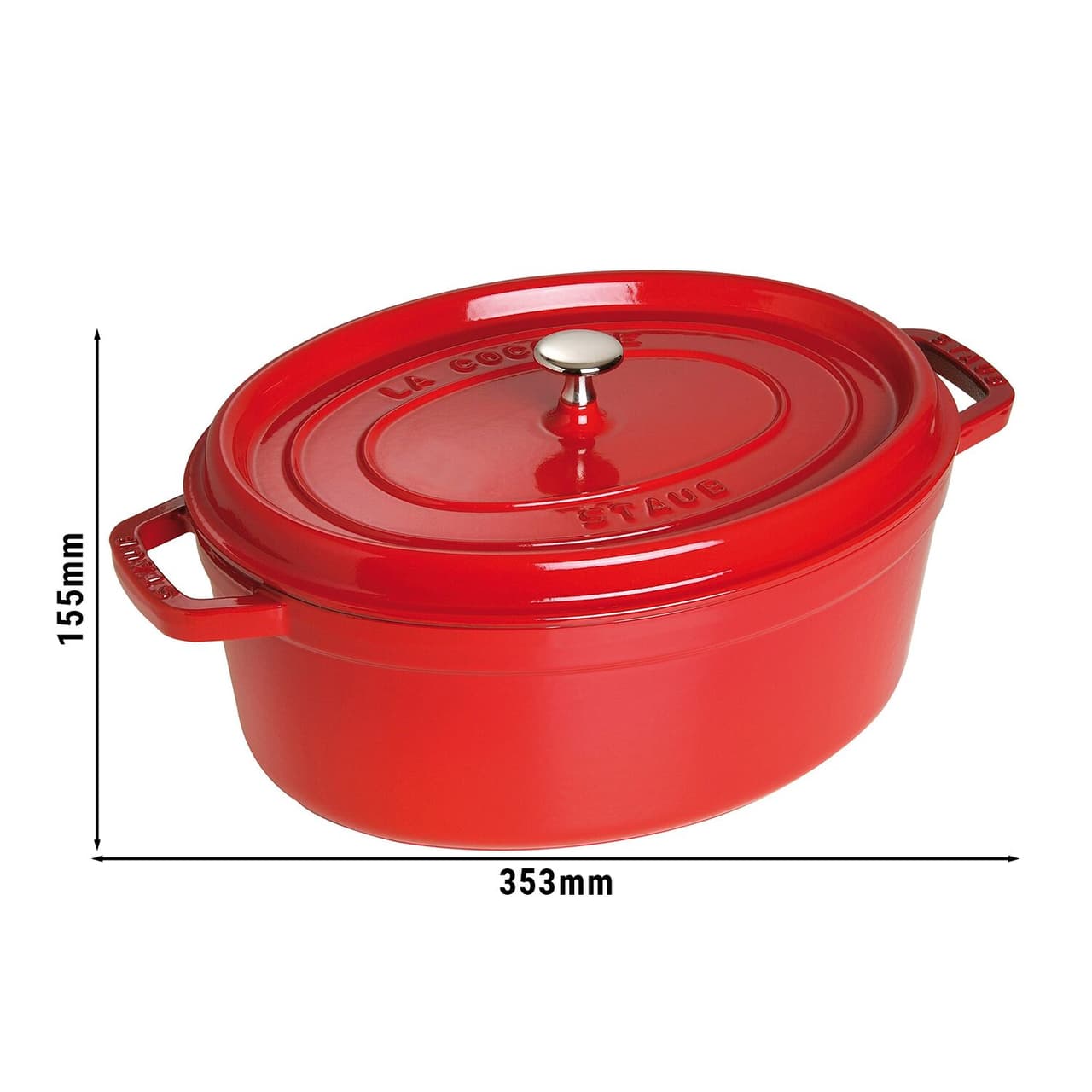 STAUB | LA COCOTTE - kokotka - oválná - 290 mm - litina - třešňově červená