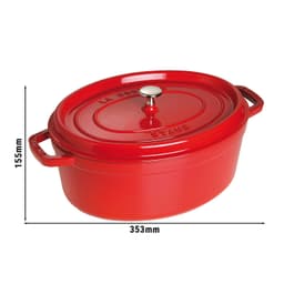 STAUB | LA COCOTTE - kokotka - oválná - 290 mm - litina - třešňově červená