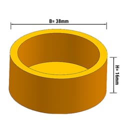 Forma pro stroj na tartaletky - Tvar: kulatý - Ø 37 mm / výška: 16 mm