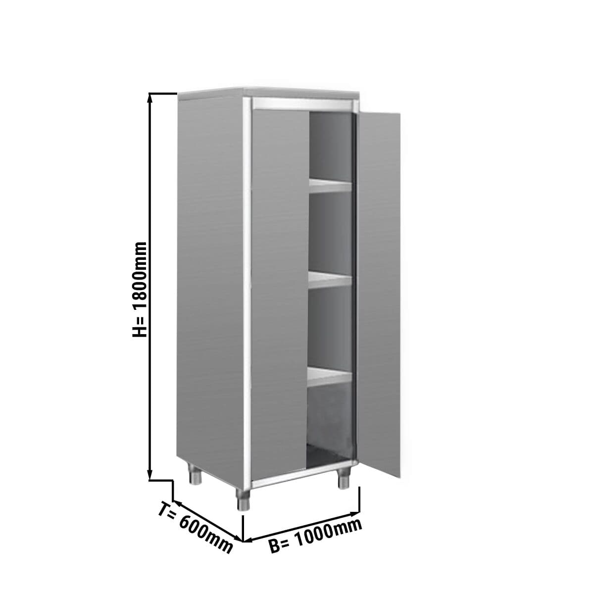 Geschirrschrank ECO - 1000x600mm - 2 Flügeltüren - Höhe: 1800mm