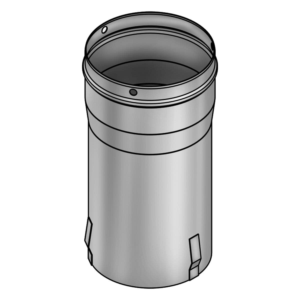 Vkládací zásuvka/ Adaptér pro horní část komína -  Ø 150 mm 