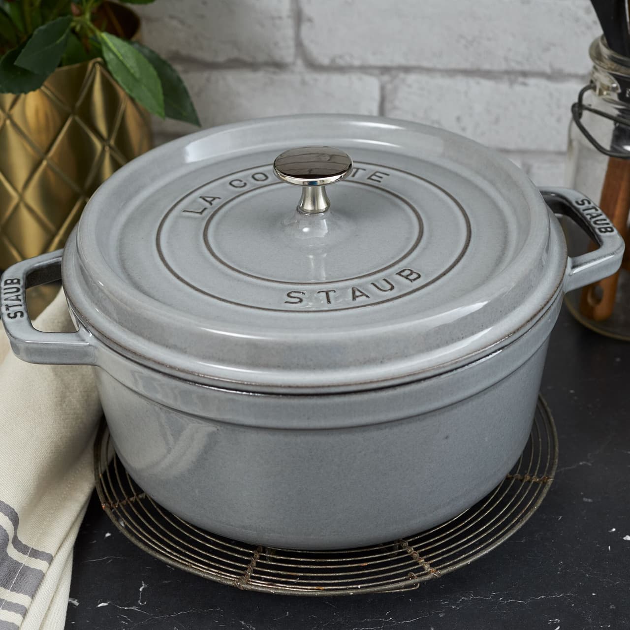 STAUB | LA COCOTTE - Cocotte - Ø 200mm - Gusseisen - Graphit-Grau