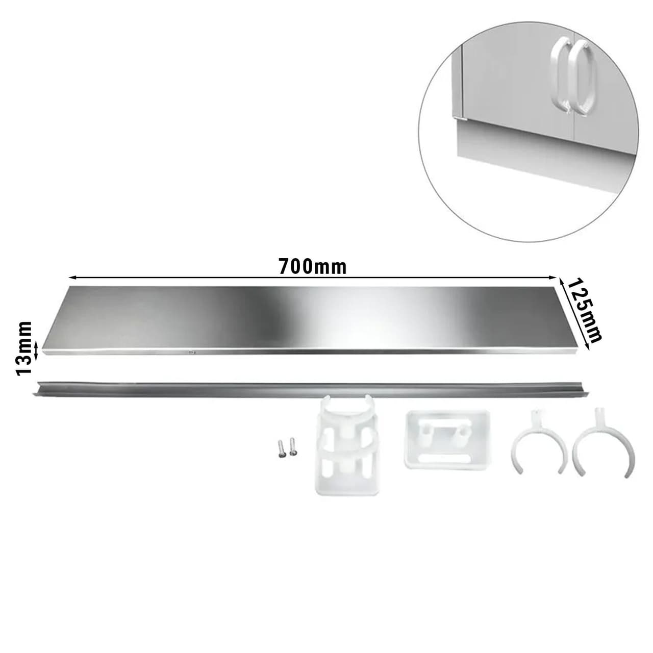 Nerezový sokl - délka: 70 cm