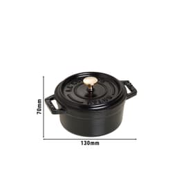 STAUB | LA COCOTTE - mini kokotka - Ø 100 mm - litina - černá