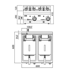 Elektrická fritéza 10+10L (12 kW)