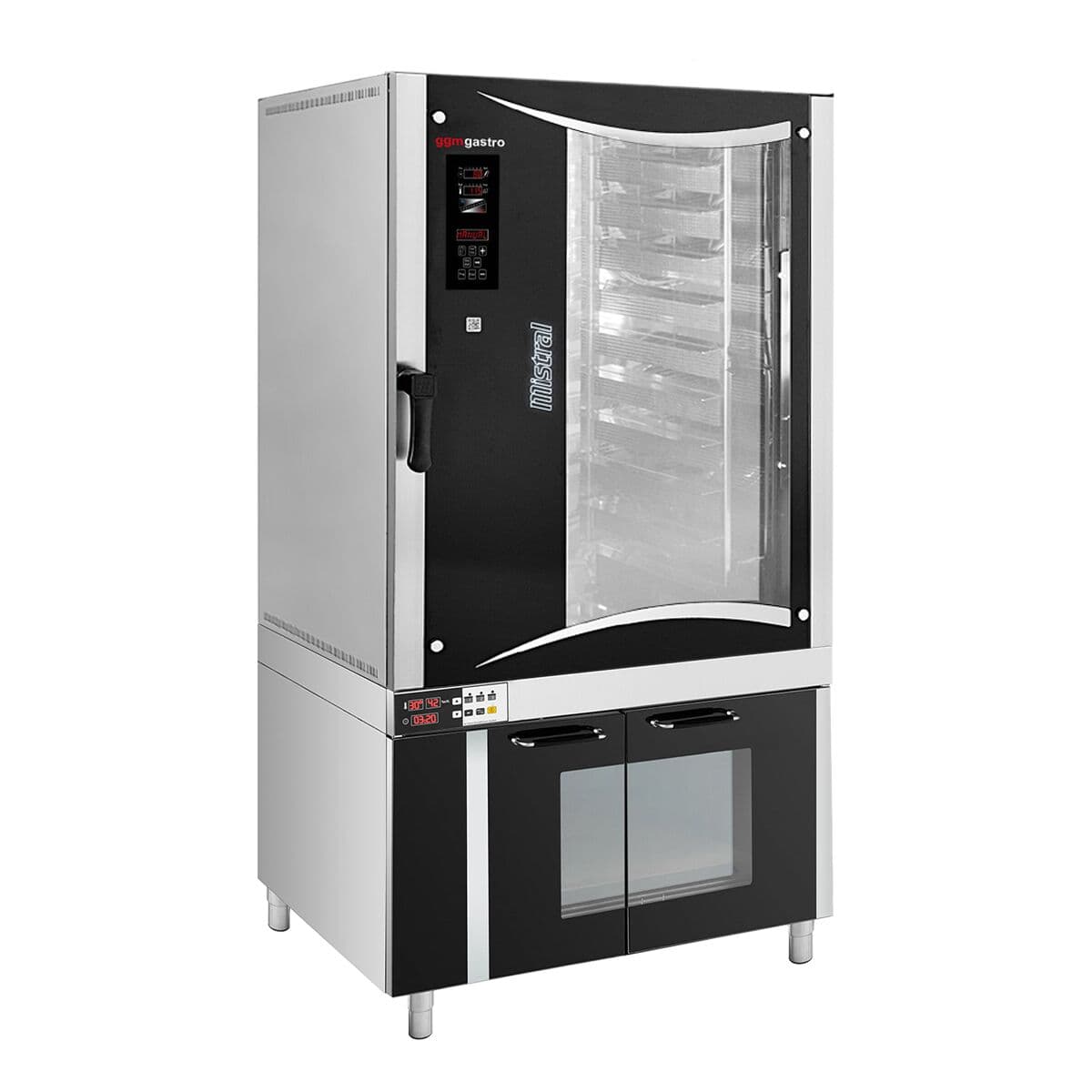 Commercial Bakery Electric Convection Oven - Digital - 10x EN 80x40 - incl. Proofing Cabinet