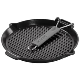 STAUB | GRILL PANS - Grilovací pánev s výlevkou - Ø 280 mm - litina - černá