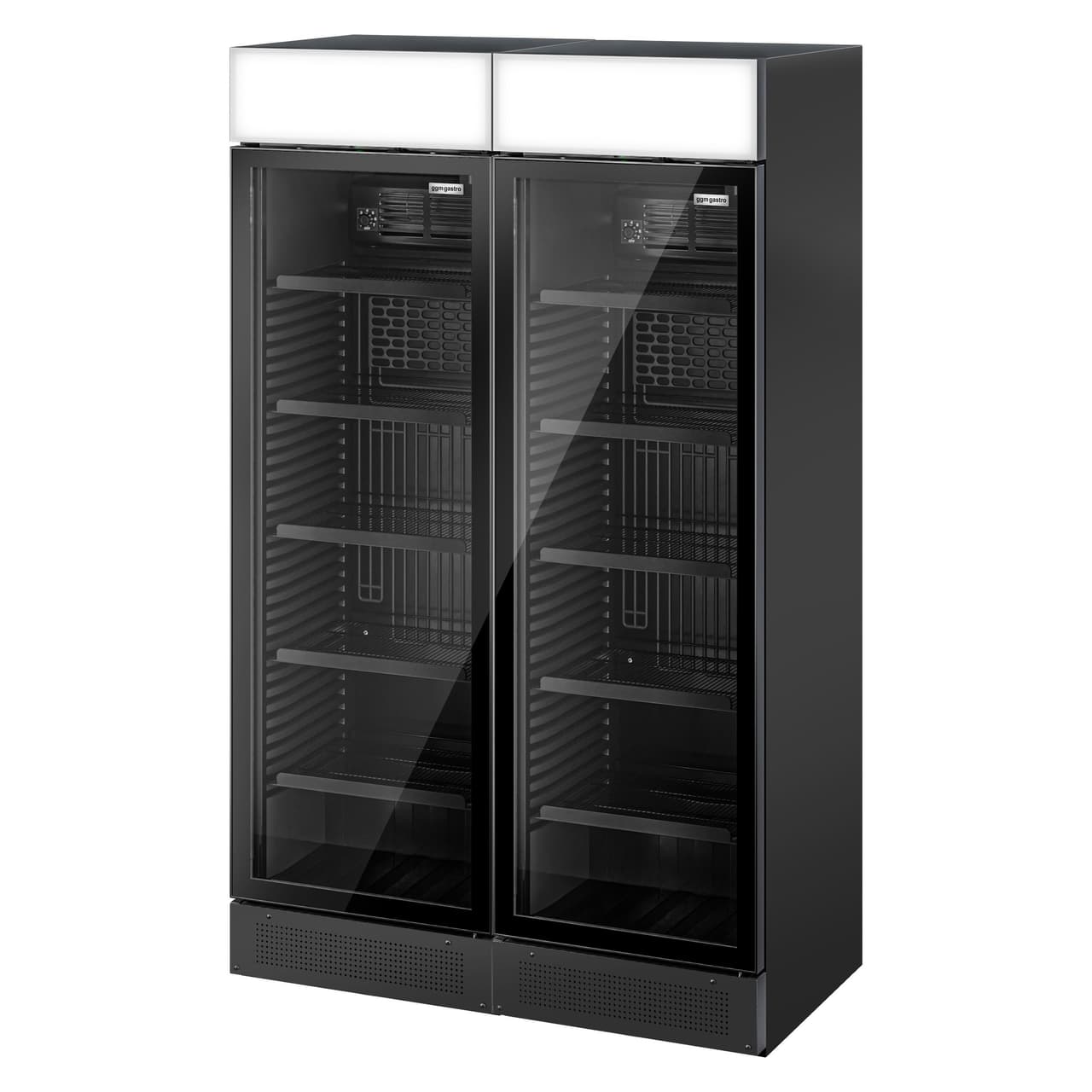 (2 units) Beverage refrigerator - 690 litres - frameless design - with advertising display