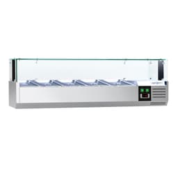 PREMIUM refrigerated display case with LED light - 1200x335mm - 5x GN 1/4