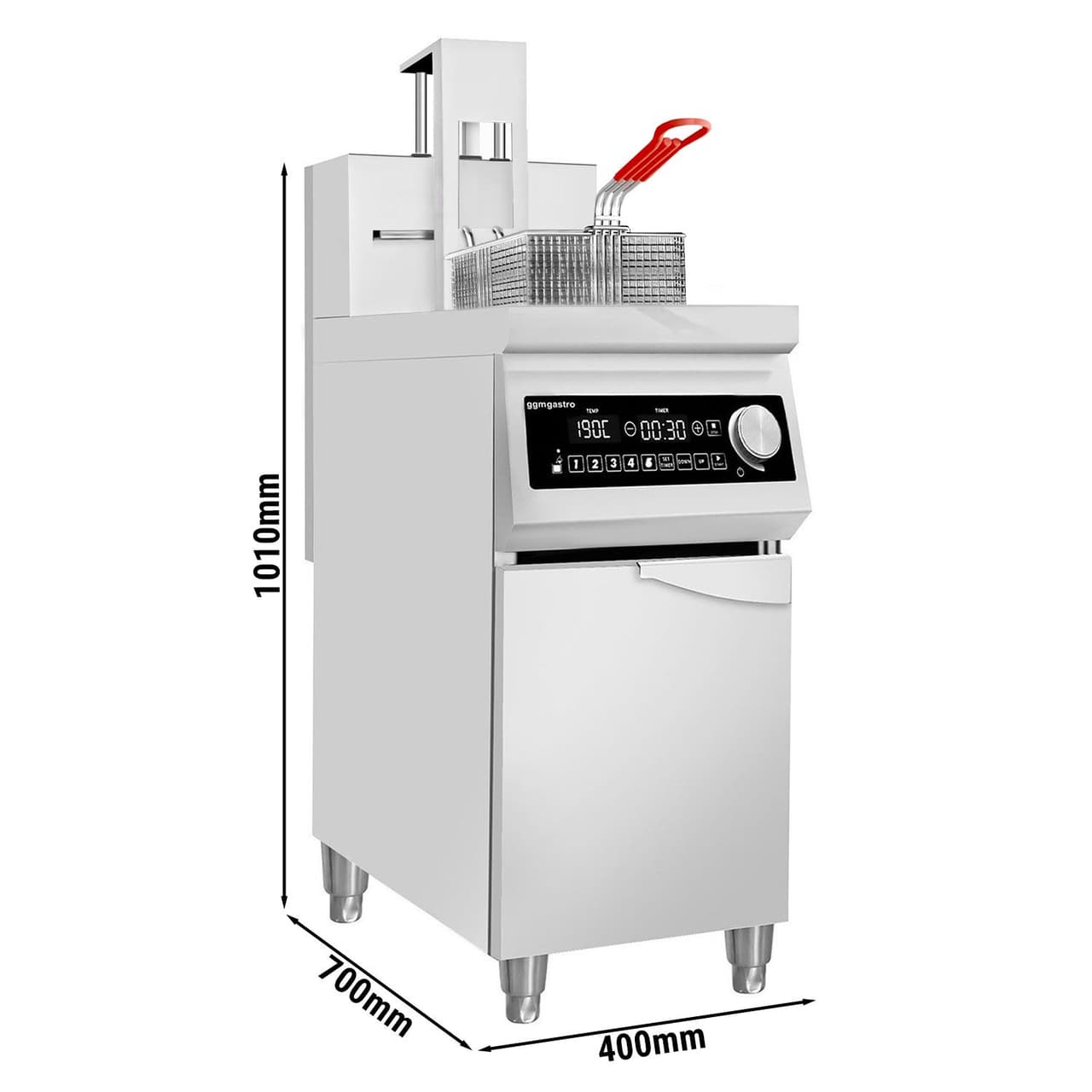 Indukční fritéza - 30L - 10 kW - s automatickým zvedacím systémem